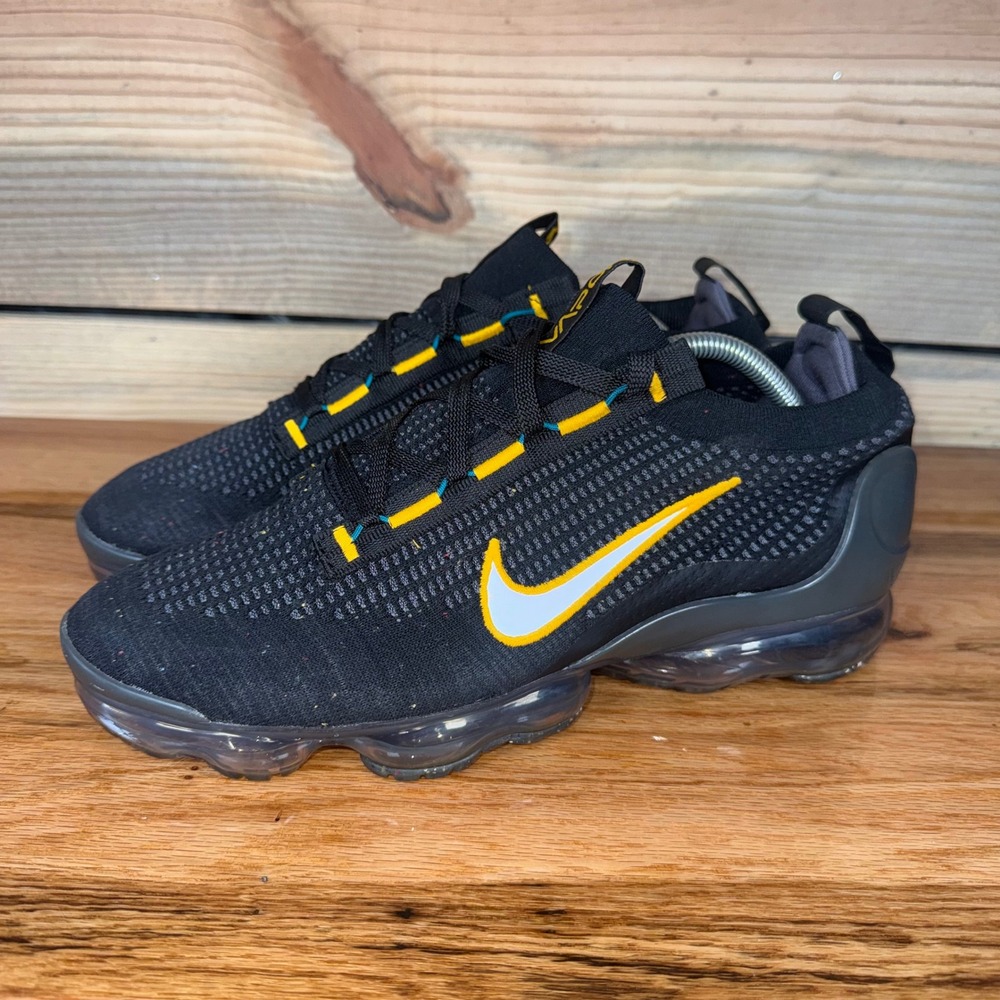 Nike Air VaporMax 2021 FK Black University Gold Anthracite DH4086-001 Mens 11.5